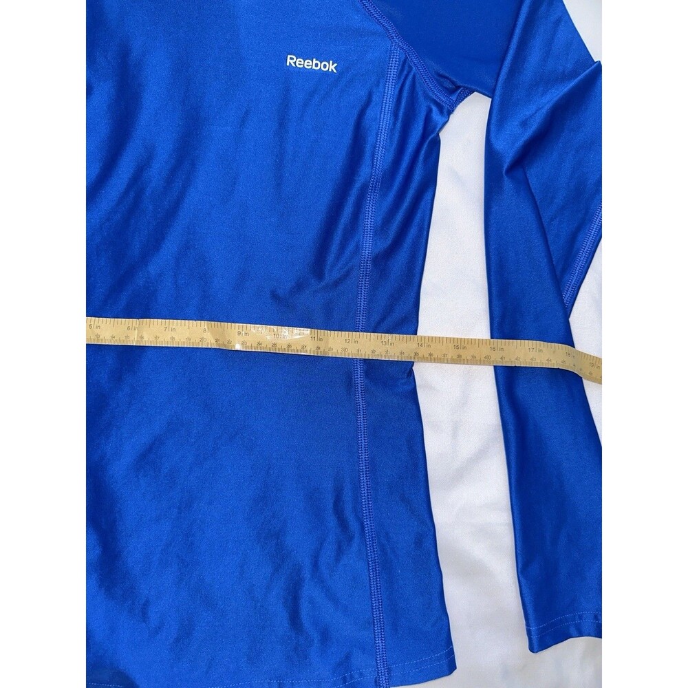 Reebok Women’s Large Shirt Blue Long Sleeve Comfort Stretch Athletic Top - Picture 4 of 7